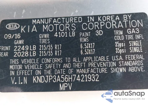 2017 Kia Soul + from USA, damaged, VIN KNDJP3A56H7421932